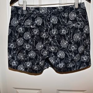 Banana Republic NavyBlue and White Flowered Shorts